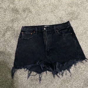 Abercrombie high rise mom shorts